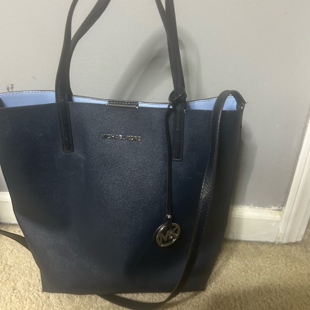 Michael Kors Dark Blue and Black Tote